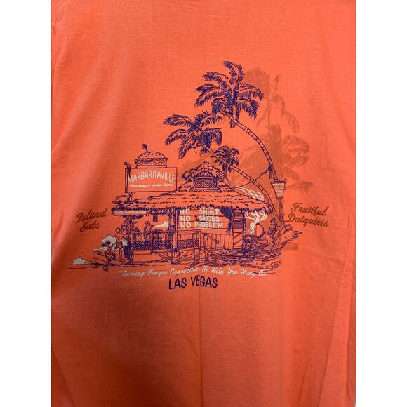 1990s Vintage Jimmy Buffett Margaritaville Coastal Coral Palms Las Vegas Shirt L - Picture 5 of 6